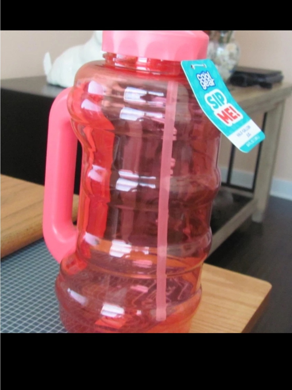Cool Gear Water Bottle (Pink) 64 oz 1/2 gallon jug  Handle Straws  BPA free -New